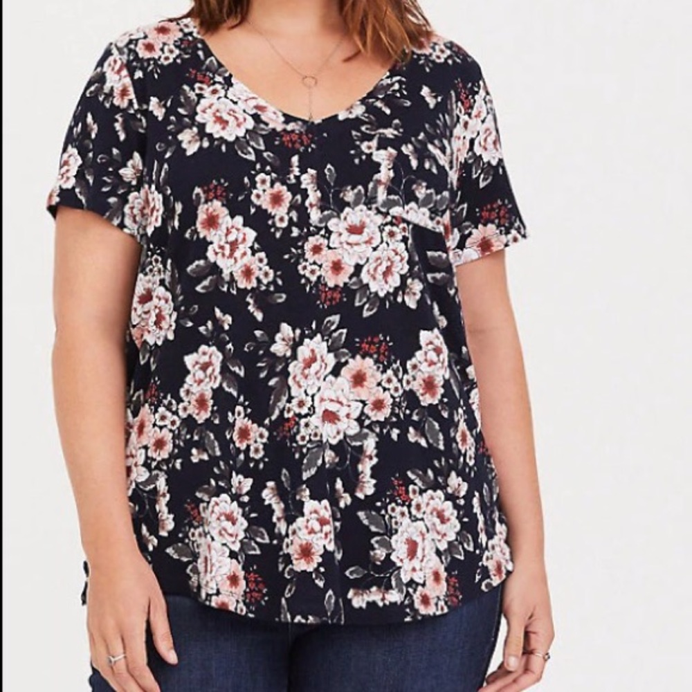Torrid Floral Classic Fit Tee